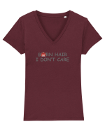 Barn Hair I Don't Care Tricou mânecă scurtă guler V Damă Evoker