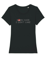 Barn Hair I Don't Care Tricou mânecă scurtă guler larg fitted Damă Expresser