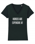 Horses are Expensive AF Tricou mânecă scurtă guler V Damă Evoker