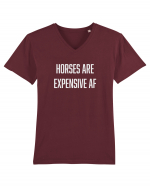 Horses are Expensive AF Tricou mânecă scurtă guler V Bărbat Presenter