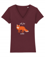 Oh For Fox Sake Tricou mânecă scurtă guler V Damă Evoker