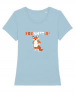 FoxSh*tUp  Tricou mânecă scurtă guler larg fitted Damă Expresser