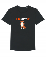 FoxSh*tUp  Tricou mânecă scurtă guler larg Bărbat Skater