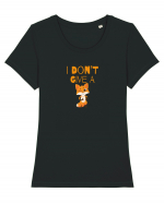 I Don't Give a Fox Tricou mânecă scurtă guler larg fitted Damă Expresser