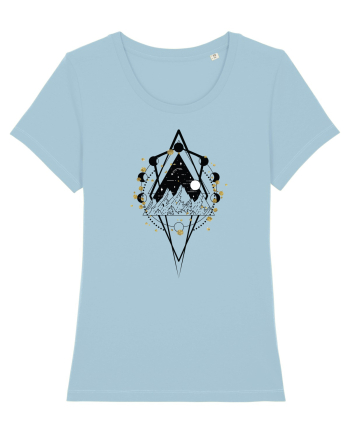 Munte Geometric Auriu Sky Blue