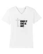 Crop It Like Is Hot Tricou mânecă scurtă guler V Bărbat Presenter