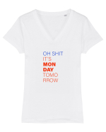 Monday Tricou mânecă scurtă guler V Damă Evoker