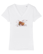 squirrel love Tricou mânecă scurtă guler V Damă Evoker
