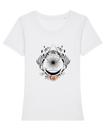 Geometric Floral White