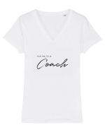 Trust me, I'm a Coach Tricou mânecă scurtă guler V Damă Evoker