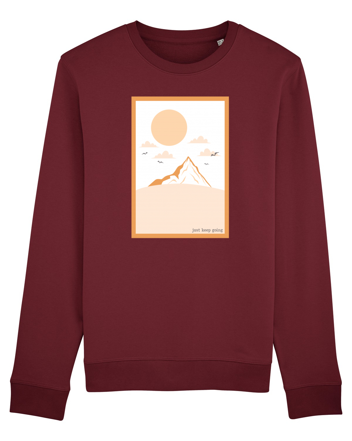 Bluză mânecă lungă Unisex Rise Burgundy