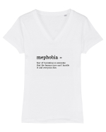 Mephobia Tricou mânecă scurtă guler V Damă Evoker