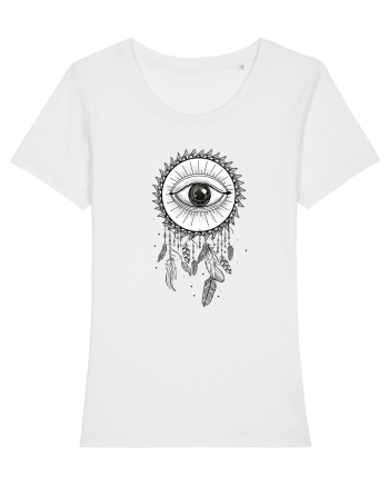 Dreamcatcher cu Ochi White