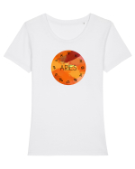 Aries Astrological Sign/BERBEC/Zodiac Tricou mânecă scurtă guler larg fitted Damă Expresser