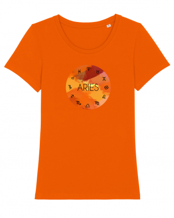 Aries Astrological Sign/BERBEC/Zodiac Bright Orange