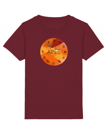 Aries Astrological Sign/BERBEC/Zodiac Burgundy