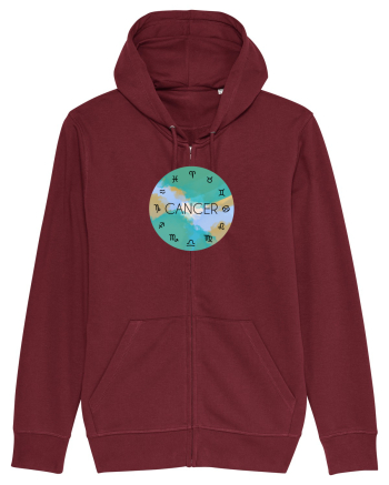 Cancer Astrological Sign/RAC/Zodiac Burgundy