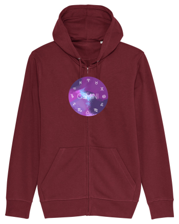 Gemini Astrological Sign/GEMENI/Zodiac Burgundy