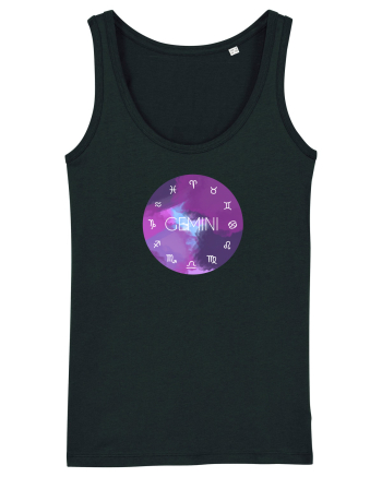Gemini Astrological Sign/GEMENI/Zodiac Black