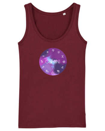 Gemini Astrological Sign/GEMENI/Zodiac Burgundy