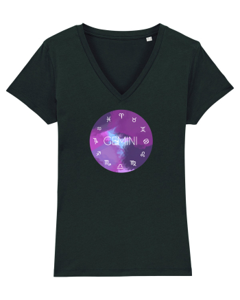 Gemini Astrological Sign/GEMENI/Zodiac Black