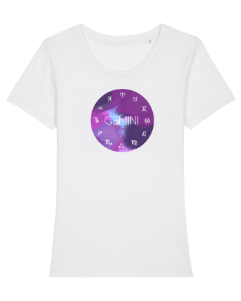 Gemini Astrological Sign/GEMENI/Zodiac White