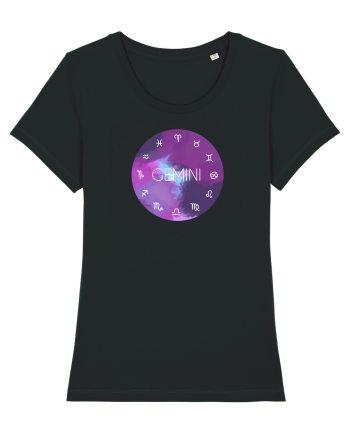 Gemini Astrological Sign/GEMENI/Zodiac Black