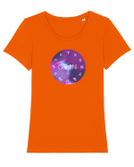 Gemini Astrological Sign/GEMENI/Zodiac Tricou mânecă scurtă guler larg fitted Damă Expresser