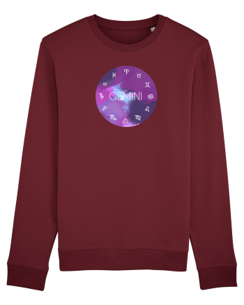 Gemini Astrological Sign/GEMENI/Zodiac Burgundy