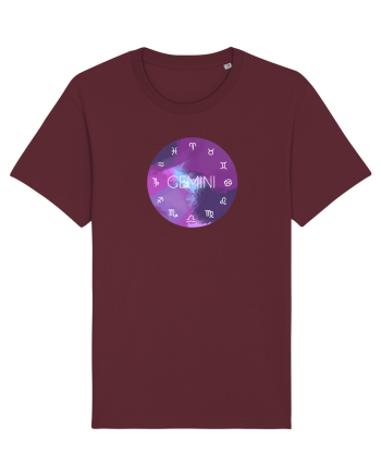 Gemini Astrological Sign/GEMENI/Zodiac Burgundy