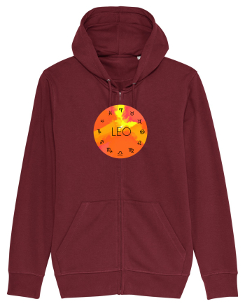 Leo Astrological Sign/LEU/Zodiac Burgundy