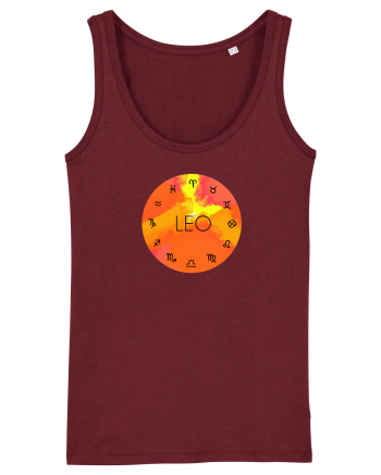 Leo Astrological Sign/LEU/Zodiac Burgundy
