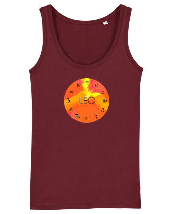 Leo Astrological Sign/LEU/Zodiac Burgundy