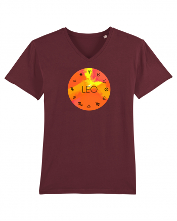 Leo Astrological Sign/LEU/Zodiac Burgundy