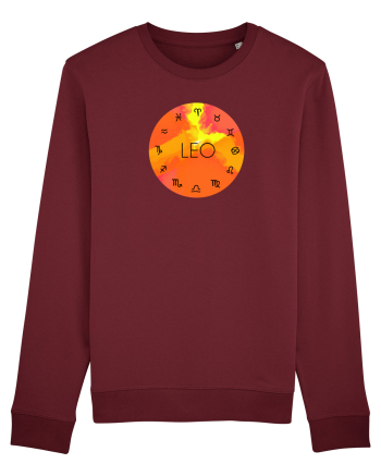Leo Astrological Sign/LEU/Zodiac Burgundy