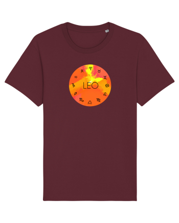 Leo Astrological Sign/LEU/Zodiac Burgundy