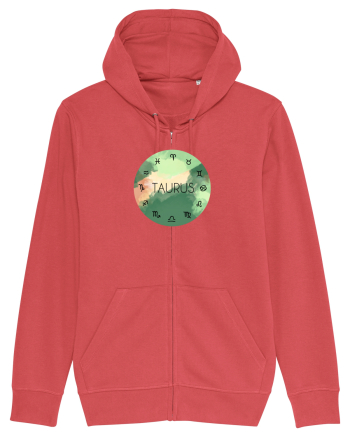 Taurus Astrological Sign/TAUR/Zodiac Carmine Red