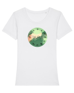Taurus Astrological Sign/TAUR/Zodiac Tricou mânecă scurtă guler larg fitted Damă Expresser