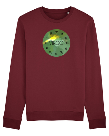 Virgo Astrological Sign/FECIOARA/Zodiac Burgundy