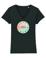 Libra Astrological Sign/BALANTA/Zodiac Tricou mânecă scurtă guler V Damă Evoker