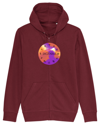 Sagitarius Astrological Sign/SAGITARIUS/Zodiac Burgundy