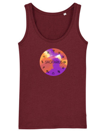 Sagitarius Astrological Sign/SAGITARIUS/Zodiac Burgundy