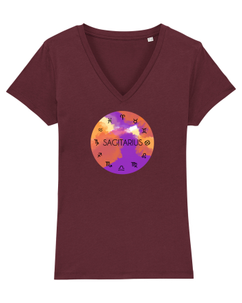 Sagitarius Astrological Sign/SAGITARIUS/Zodiac Burgundy