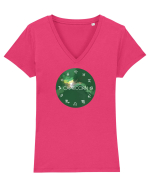 Capricorn Astrological Sign/COPRICORN/Zodiac Tricou mânecă scurtă guler V Damă Evoker