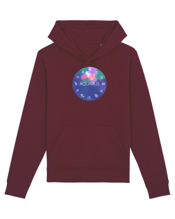 Aquarius Astrological Sign/AQUARIUS/Zodiac Burgundy