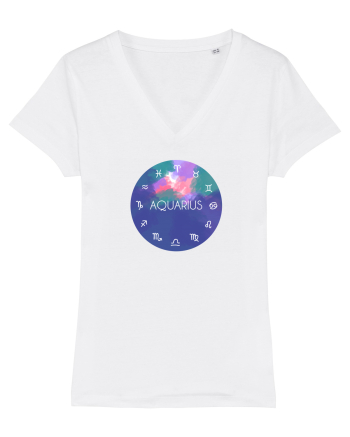 Aquarius Astrological Sign/AQUARIUS/Zodiac White
