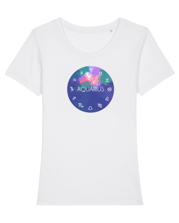 Aquarius Astrological Sign/AQUARIUS/Zodiac White