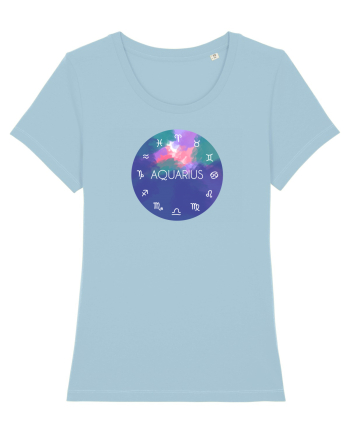 Aquarius Astrological Sign/AQUARIUS/Zodiac Sky Blue