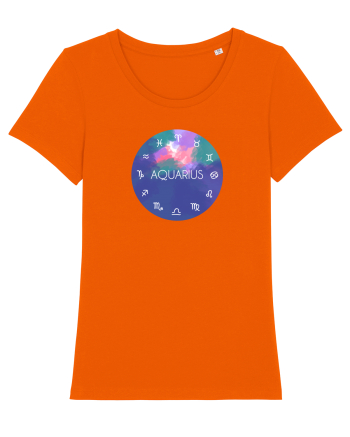 Aquarius Astrological Sign/AQUARIUS/Zodiac Bright Orange