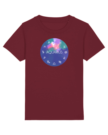 Aquarius Astrological Sign/AQUARIUS/Zodiac Burgundy